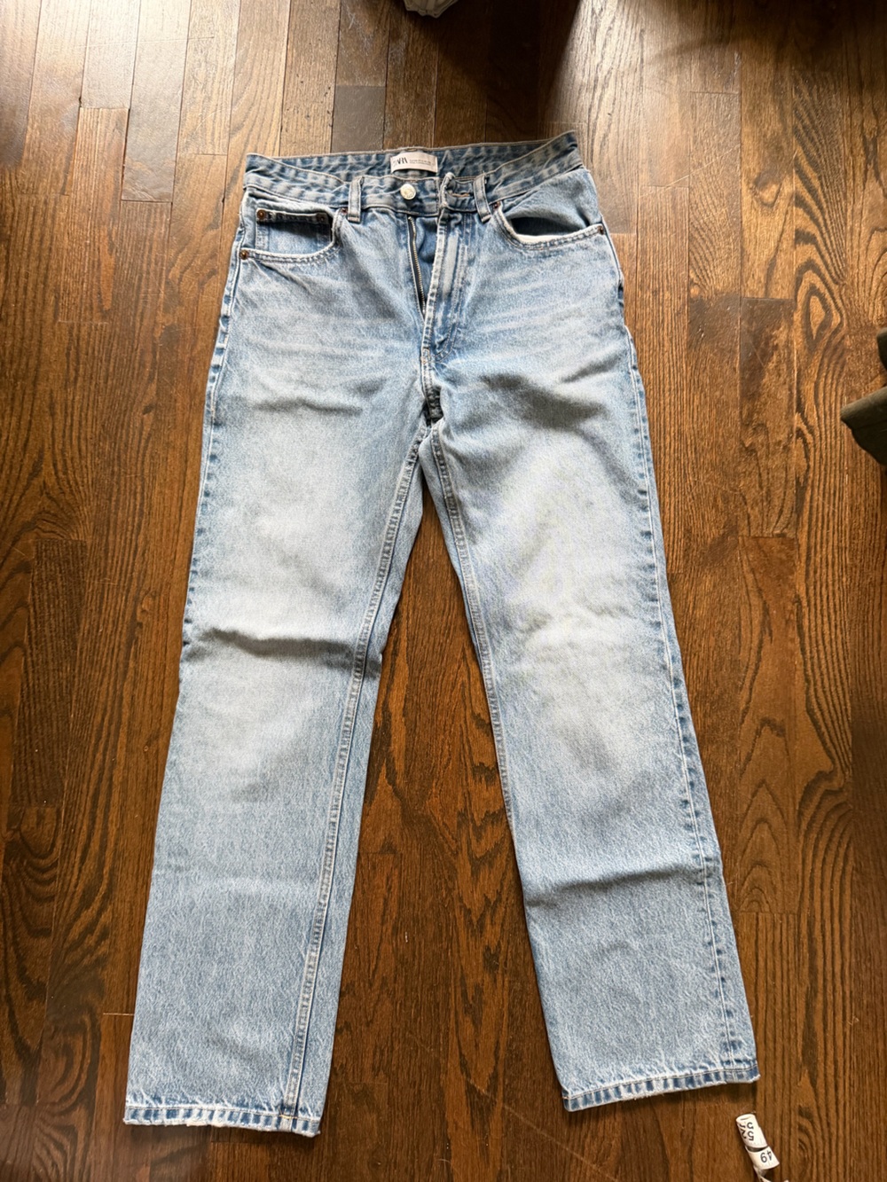 Zara Pale Blue Straight-Leg Jeans